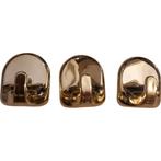 3 zelfklevende handdoek haken goudkleurig, Verzenden, Nieuw