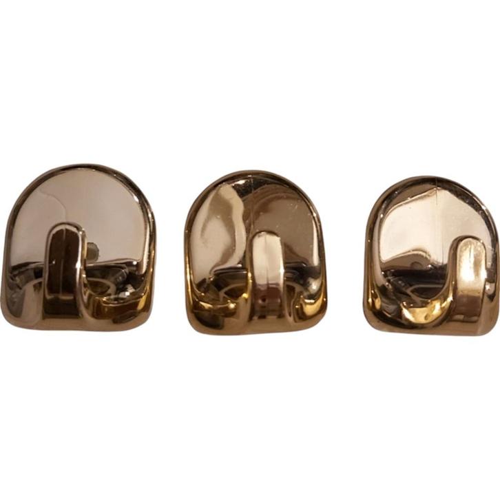 3 crochets à serviettes autocollants dorés, Maison & Meubles, Accessoires pour la Maison | Décorations murale, Neuf, Envoi