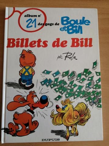 BD Boule et Bill 21. Billets de Bill de Roba beschikbaar voor biedingen