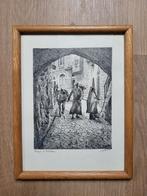 Tekening 'Straatje te Bethlehem', Ophalen of Verzenden