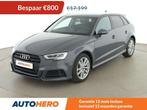 Audi A3 35 TFSI (année de construction 2018), Autos, Cuir, Argent ou Gris, Boîte manuelle, Noir