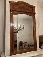 * grote antieke houten spiegel, Ophalen of Verzenden