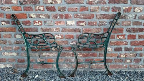 Set van 2 gietijzeren bankpoten, Tuin en Terras, Tuinbanken, Ophalen