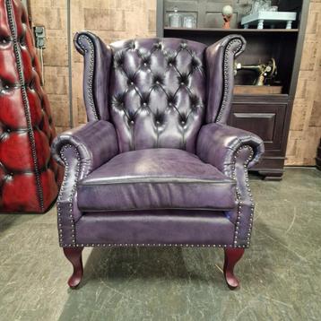 Chesterfield King Fauteuil - Antiek Paars beschikbaar voor biedingen