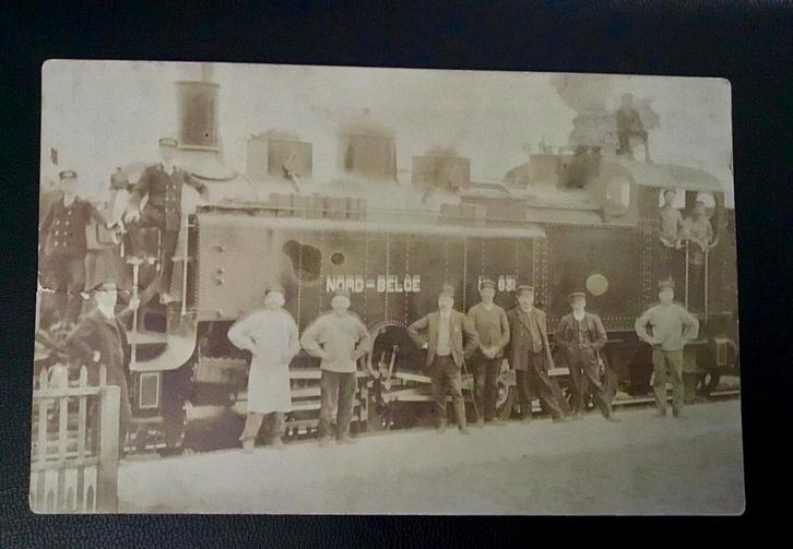 PHOTO CARTE ORIGINAL,LOCOMOTIVE VAPEUR NORD -BELGE 831, Verzamelen, Foto's en Prenten, Foto, Ophalen of Verzenden