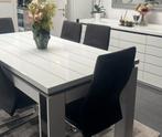 Eettafel met 6 stoelen + dressoir, Tuin en Terras, Tuinsets en Loungesets, Ophalen, Zo goed als nieuw, Eettafel