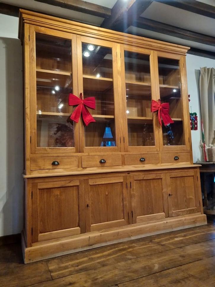 Teak buffetkast/vitrinekast GRATIS LEVERING, Huis en Inrichting, Kasten | Buffetkasten, Zo goed als nieuw, Ophalen of Verzenden