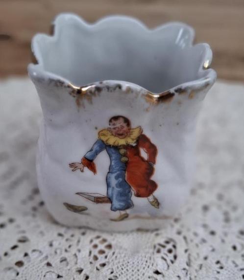 Brocante potje, clown , ezel , vlinder &  mus, lepelvaasje, Antiek en Kunst, Curiosa en Brocante, Ophalen of Verzenden