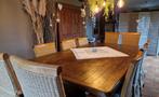 Très grande table en chêne massif - 220 x 130 cm, Ophalen of Verzenden, Gebruikt, Eikenhout