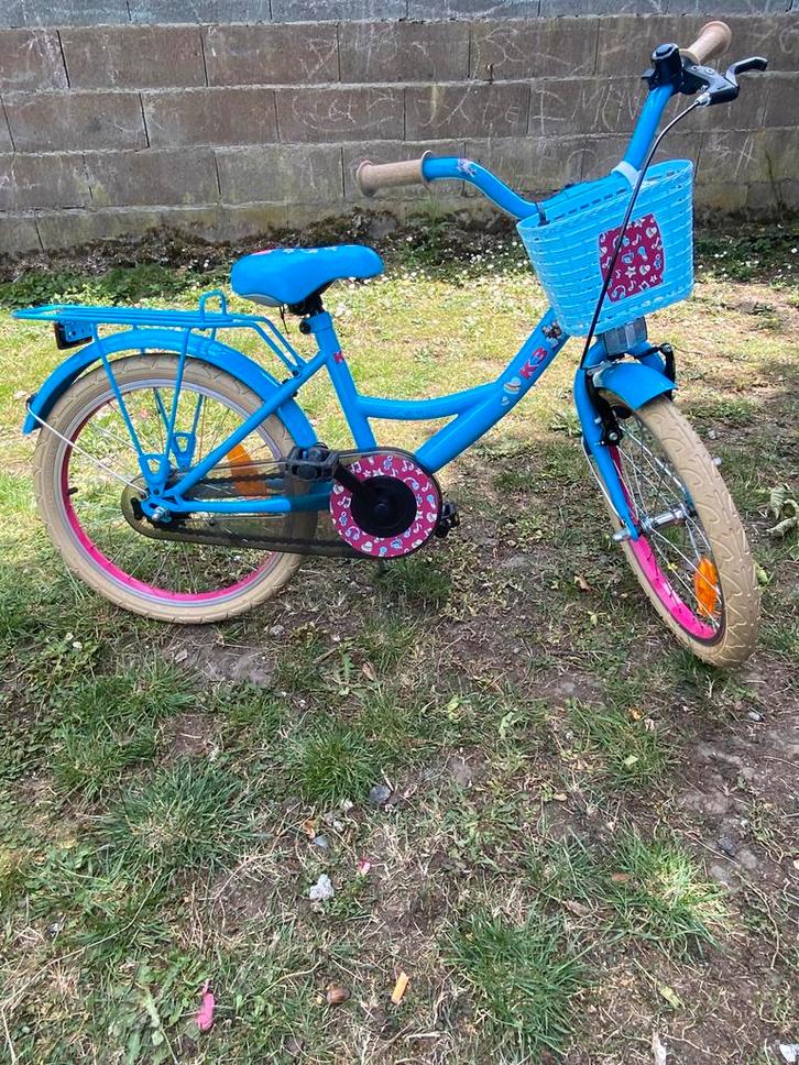 K3 18 inch kinderfiets voor meisjes in nieuwstaat., Fietsen en Brommers, Fietsen | Meisjes, Zo goed als nieuw, 18 inch, Handrem