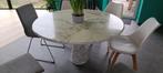 Table à manger en marbre blanc de Carare, Comme neuf, 100 à 150 cm, 100 à 150 cm, Autres matériaux