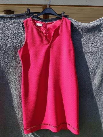 Mooi rood ensemble,  kleedje met vestje CASSIS maat 42 beschikbaar voor biedingen
