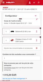 Hilti SIW 4 AT 22 1/2 nuron NEUF!!!, Tickets & Billets