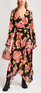 Essentiel Black floral-print midi dress, Ophalen, Maat 36 (S)