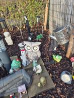 Kikker en uil tuinbeeld, Jardin & Terrasse, Statues de jardin, Enlèvement, Utilisé