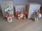 Cherished Teddies - Fair Marching Band - 3 pieces + boxes, Collections, Ours & Peluches, Comme neuf, Statue, Enlèvement, Cherished Teddies