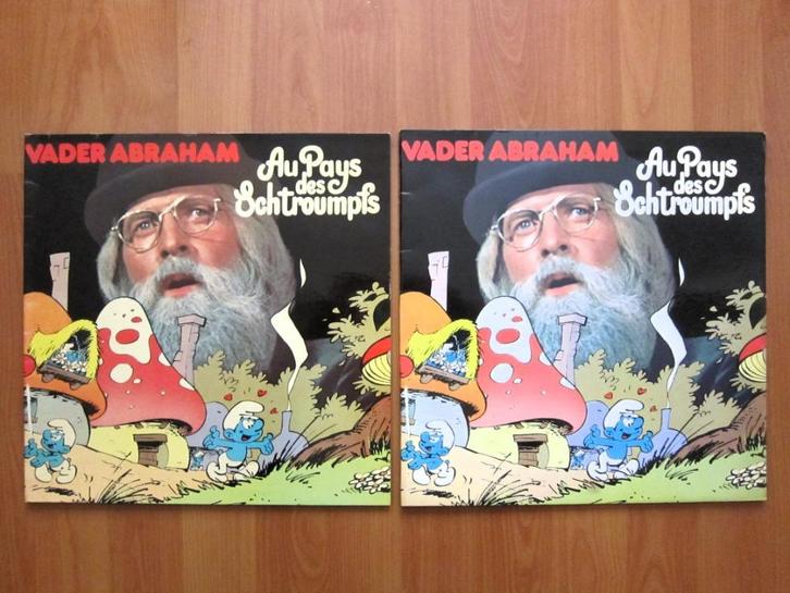 2 vinyles 33 T Au pays des Schtroumpfs (V. Abraham 1978), Boeken, Stripverhalen, Gelezen, Meerdere stripboeken, Ophalen of Verzenden