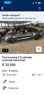 Ford mustang cabriolet automaat nieuwstaat, Auto's, Automaat, Euro 6, 4 cilinders, Cabriolet