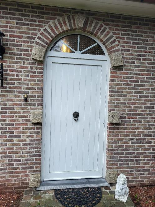 buitendeur PVC, Doe-het-zelf en Bouw, Deuren en Vliegenramen, Gebruikt, Buitendeur, 200 tot 215 cm, 100 tot 120 cm, Glas, Kunststof