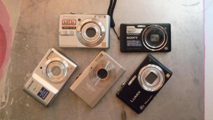 Lot 5 appareils photo numérique retro, Audio, Tv en Foto, Fotocamera's Digitaal, Zo goed als nieuw, Compact, Canon, 4 t/m 7 keer