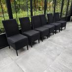 Stoelen 6 stuks met hoge rugleuning, Ophalen, Gebruikt, Zwart, Vijf, Zes of meer stoelen