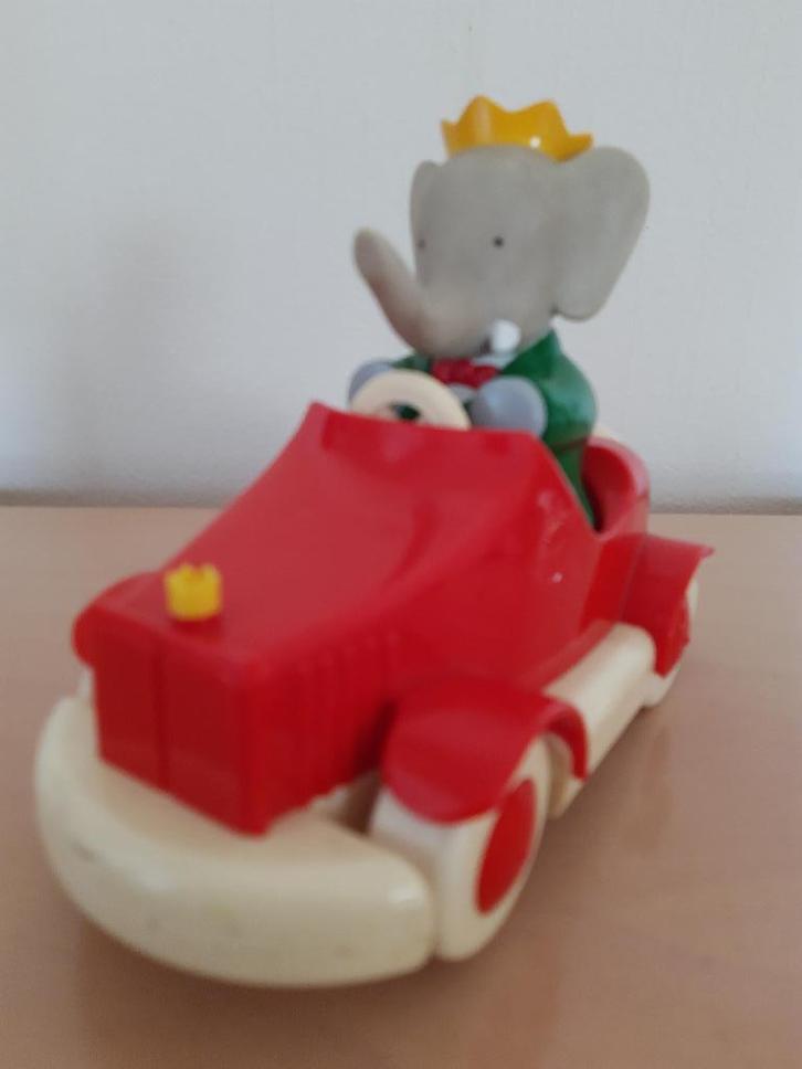 Vintage auto met Babar, Collections, Jouets miniatures, Utilisé, Enlèvement ou Envoi