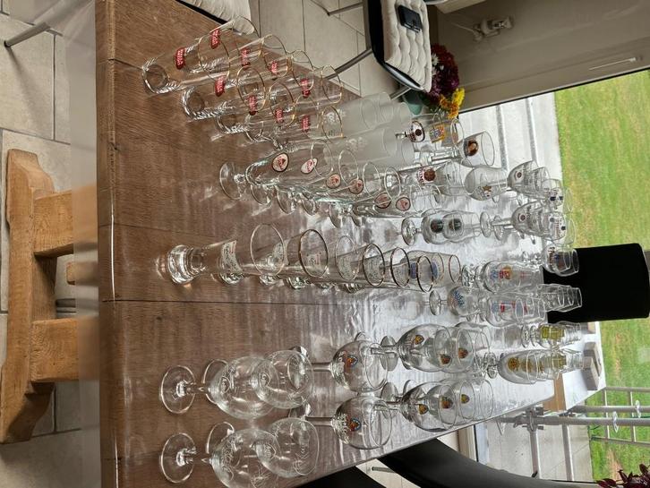 Lot bierglazen, Verzamelen, Glas en Drinkglazen, Gebruikt, Bierglas, Ophalen