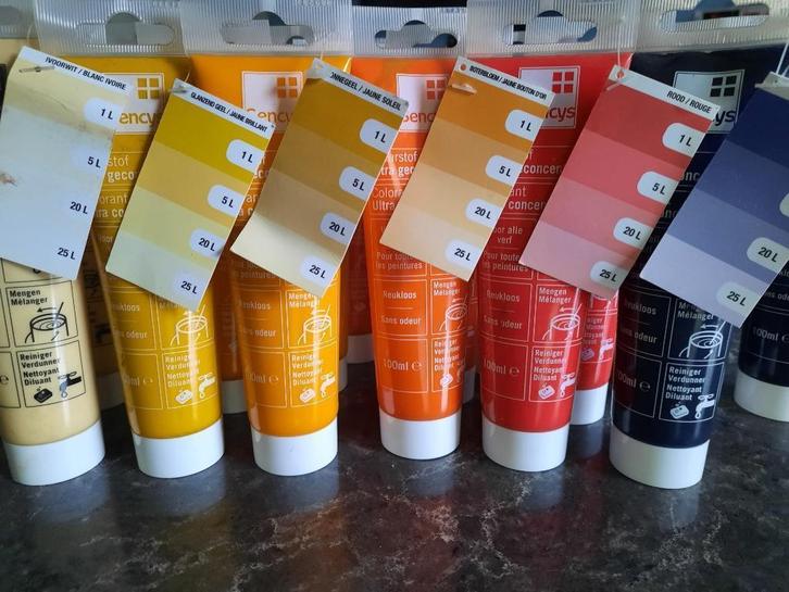 Tubes de teinture ultra concentrés Sencys 100 ml, Bricolage & Construction, Peinture, Vernis & Laque, Neuf, Peinture, 20 litres ou plus