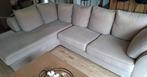 Hoeksalon taupekleur landelijk, Huis en Inrichting, Ophalen, Gebruikt, Hoekbank, 300 cm of meer