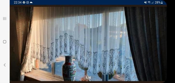 Glasgordijn - in nieuwe staat, Huis en Inrichting, Stoffering | Gordijnen en Lamellen, Zo goed als nieuw, Ophalen of Verzenden