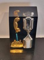 Goud kleurige telefoon met zandloper , jaren 60 , ei wekker, Antiek en Kunst, Ophalen of Verzenden