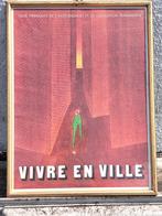 Lithographie vivre e ville de jean michel folon , Antiek en Kunst, Ophalen of Verzenden