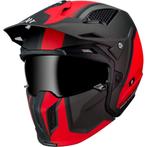 HELM MT STREETFIGHTER SV MAAT M MOTOR/BROMMER rood zwart, Fietsen en Brommers, Nieuw, Medium, Verzenden