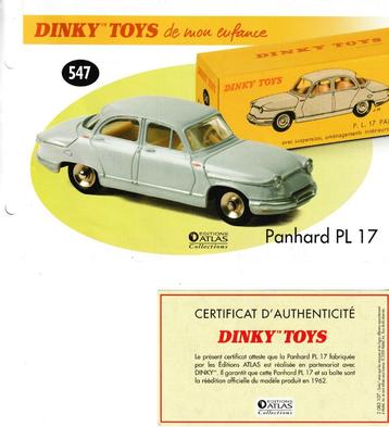 TINTIN   DINKY TOYS  PANHARD PL 17  CERTIFICAT D AUTHENTICIT beschikbaar voor biedingen