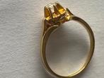 18k gouden ring met diamant, Handtassen en Accessoires, Ringen, Nieuw, Goud, Met edelsteen, 17 tot 18