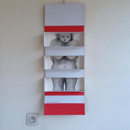 Box-art: " Into Pieces." Kunst in doosvorm., Antiek en Kunst, Kunst | Schilderijen | Modern, Ophalen of Verzenden