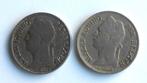 2 munten Belgisch Congo 1923 -1924 - 5 euro stuk, Verzenden, België, Losse munt