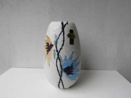 Vintage vaas Jasba abstracte bloemen, jaren 50, Antiek en Kunst, Antiek | Keramiek en Aardewerk, Ophalen of Verzenden
