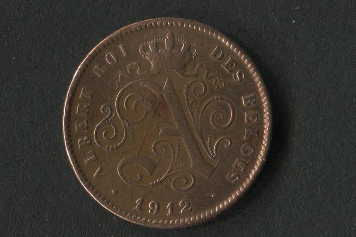 2 cent - Albert I in het Frans 1912, Postzegels en Munten, Munten | België, Losse munt, Metaal, Ophalen of Verzenden