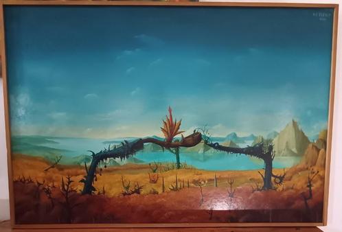 olieverfschilderij op paneel A.C. Prévot, Antiek en Kunst, Kunst | Schilderijen | Modern, Ophalen of Verzenden