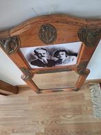 spiegel + fotokader, Antiek en Kunst, Antiek | Spiegels, Ophalen, Rechthoekig, Minder dan 50 cm, Minder dan 100 cm