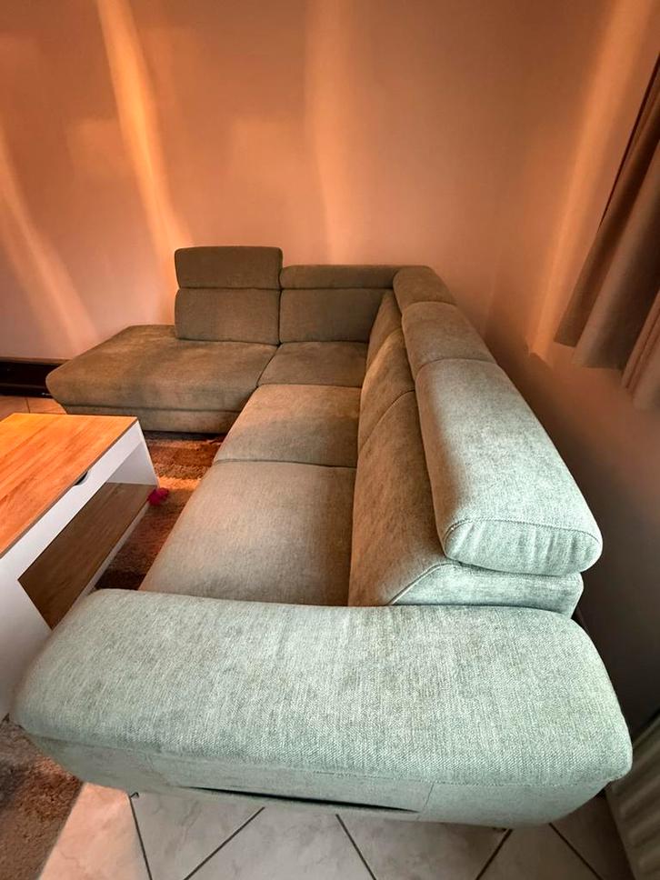 Zitbanken en bank blauwgroen „aqua”, Huis en Inrichting, Zetels | Zetels en Chaises Longues, Zo goed als nieuw, Ophalen