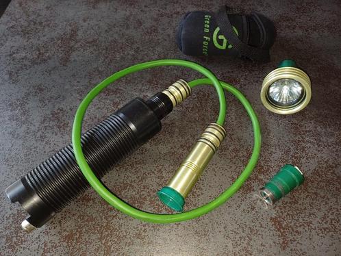 Greenforce kabellamp, Watersport en Boten, Duiken, Gebruikt, Duiklamp, Ophalen of Verzenden