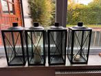 Lantaarn 40 x 20 cm, Huis en Inrichting, Woonaccessoires | Kandelaars en Kaarsen, Ophalen, Gebruikt, 25 tot 50 cm, Zwart