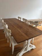 Tafel + 6 stoelen, Huis en Inrichting, Ophalen, Gebruikt, 4 tot 6 stoelen