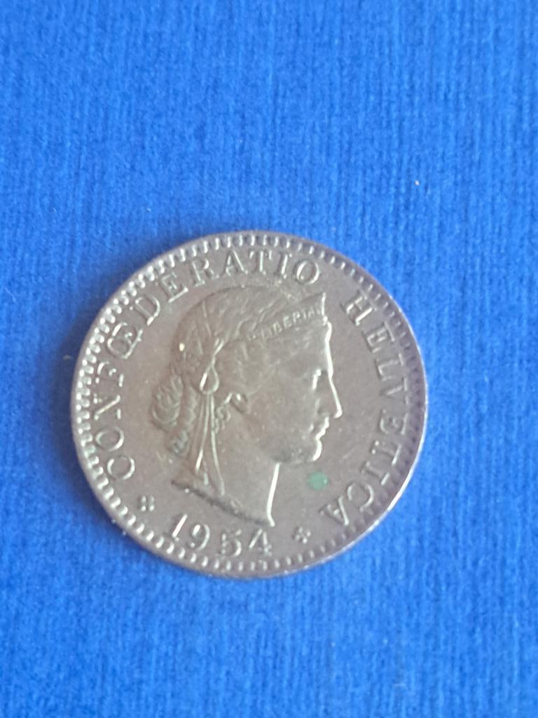 1954 Suisse 20 centimes, rares, Envoi, Autres pays, Monnaie en vrac