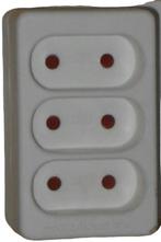Adaptateur multiprise avec 3 prises frontales de 2,5A  Blanc, Comme neuf, Prise de courant, Enlèvement ou Envoi