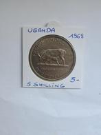 Uganda 5 shilling  1968, Postzegels en Munten, Munten | Afrika, Ophalen of Verzenden