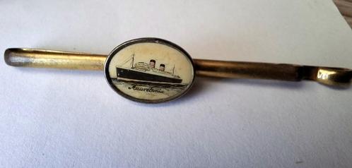 Dasspeld Mauretania oceaanstomer  1938 -1966, Verzamelen, Scheepvaart, Gebruikt, Gebruiksvoorwerp, Ophalen of Verzenden