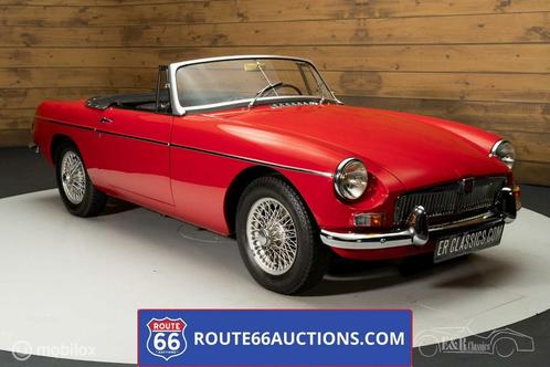 MG MGB Cabriolet 1963 | Route 66 auctions, Auto's, Oldtimers, Bedrijf, Te koop, Open dak, MG, Benzine, Cabriolet, 2 deurs, Handgeschakeld